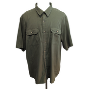Chemise Wrangler Manche Courte Vert Kaki Stretch Taille 2XL Deux Poches