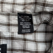 Chemise Chaps manches courtes marron et blanc à carreaux taille L #231msch