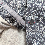 Chemise Tommy Hilfiger Manche Courte Bleu Marine Motifs Mandalas Taille S
