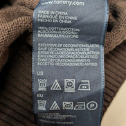 Pull Tommy Hilfiger Col V Marron Logo Brodé - Taille 3XL (XXL TG)