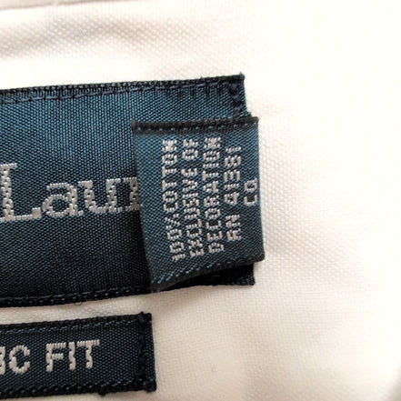 Chemise Ralph Lauren L Blanche Classic Fit Logo Marron Button Down Shirt