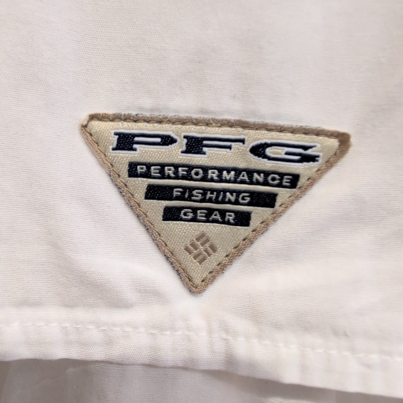 Chemise COLUMBIA PFG Homme XL Blanche Manches Courtes 4 Poches Texas A&M