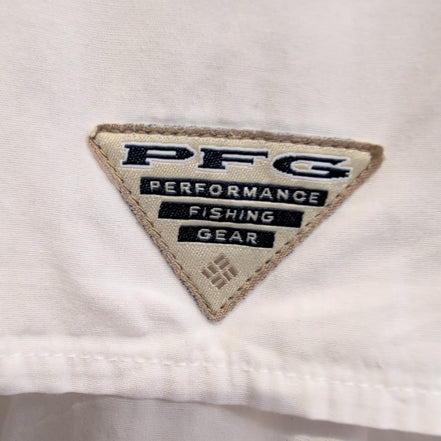 Chemise COLUMBIA PFG Homme XL Blanche Manches Courtes 4 Poches Texas A&M