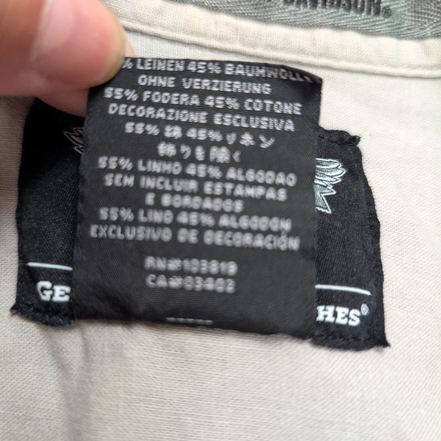 Chemise Harley-Davidson 2XL Sans Manches Gris Brodé Aigle Dos Lin Coton