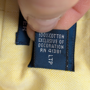 Chemise Ralph Lauren Shirt XL Mercer Oxford Jaune Big 3 Broderie PRL 381
