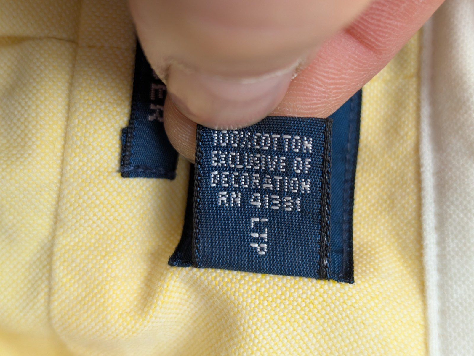 Chemise Ralph Lauren Shirt XL Mercer Oxford Jaune Big 3 Broderie PRL 381