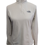 Pull Polaire Femme Blanc The North Face TKA 100 Col Zippé - Taille S