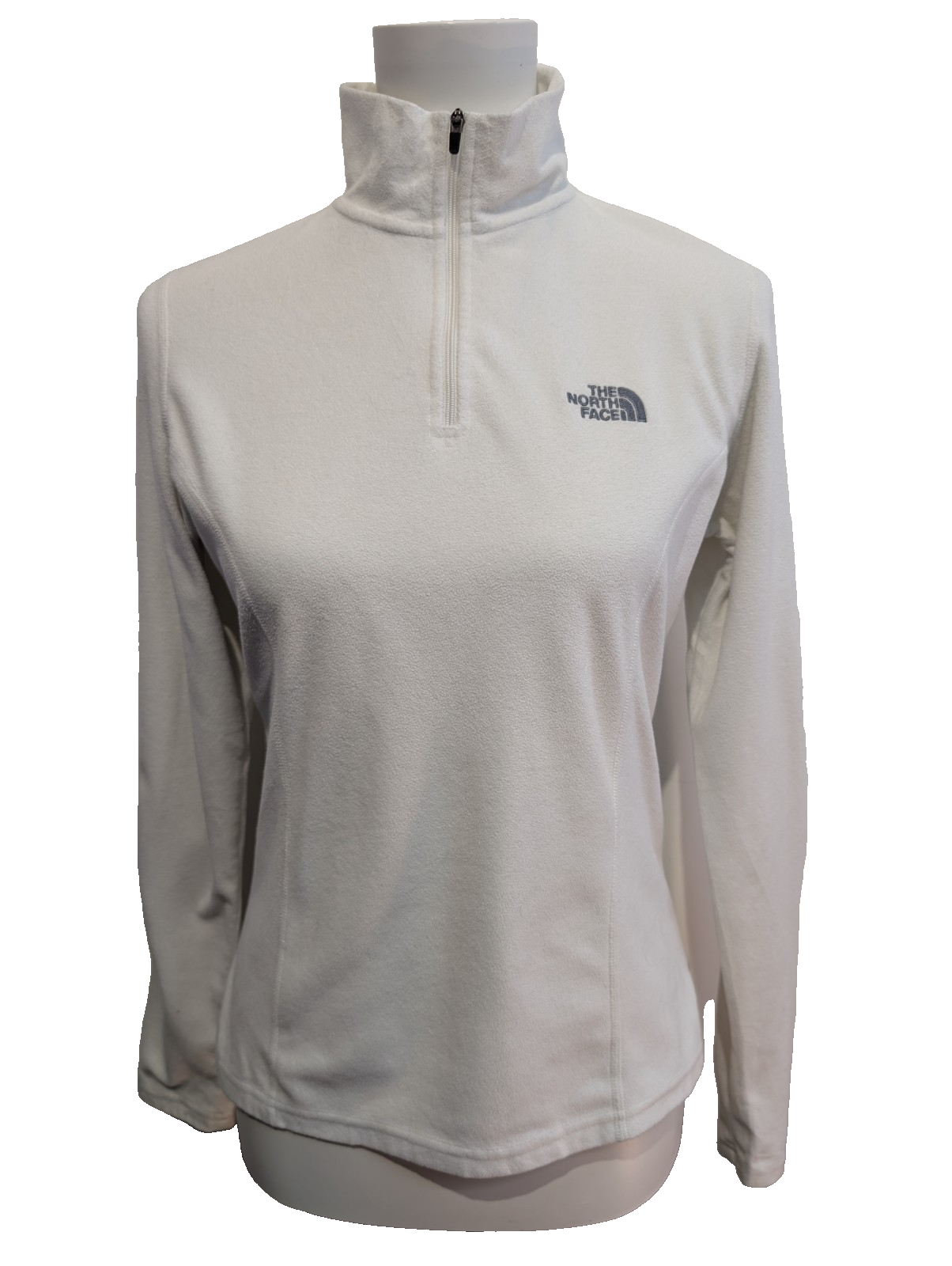 Pull Polaire Femme Blanc The North Face TKA 100 Col Zippé - Taille S