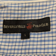 Chemise Beverly Hills Polo Club bleu petits carreaux taille L #114msch