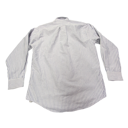 Chemise L.L. Bean blanche à rayures lila taille M #149e