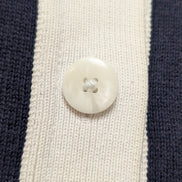 Gilet Boutonné Tommy Hilfiger Bleu Marine & Blanc Logo Brodé - Taille M