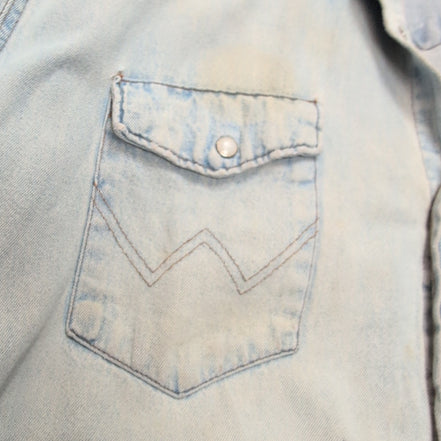 Chemise Wrangler 2XL Tall Jean Western Vintage GRUNG manches longues