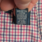 Chemise Ralph Lauren rose et bleue à carreaux logo marine taille L #2551