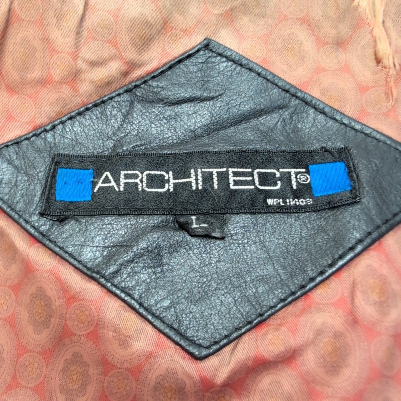 🖤 ARCHITECT Blouson Cuir Véritable Noir Bomber AVIATEUR Doublé Taille L |40c