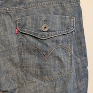 Jean Levi's 514 Homme Vintage Bleu Foncé W36 L32 Denim Poche Arrière Rabat
