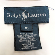 Chemise Femme Ralph Lauren Blanche Manches Courtes T18 XS/S Coton