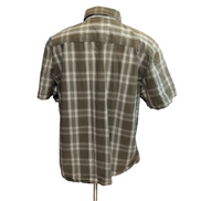 Chemise Carhartt XL Kaki Carreaux 3 Poches Coton Manches Courtes