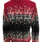 Pull LAUREN RALPH LAUREN Col Zippé FAIT MAIN 84% LAINE Motif flocon T. S Rare