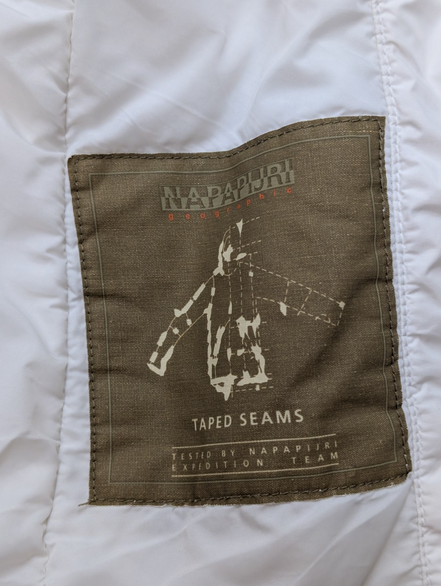 NAPAPIJRI Doudoune Veste Matelassée Blanche L Capuche Geographical | 318BSR