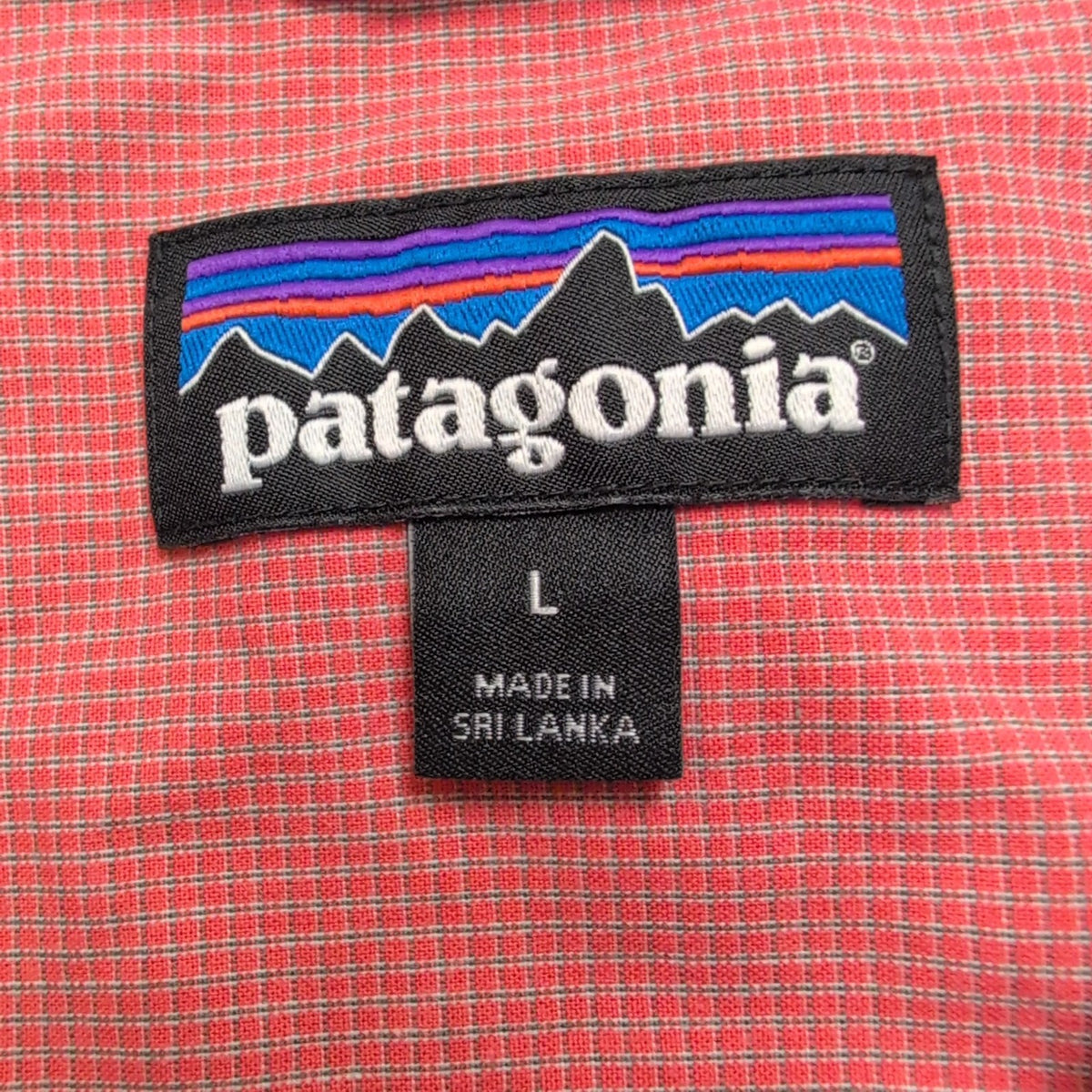 Patagonia Chemise Manches Courtes Rouge Micro Carreaux Homme Taille L
