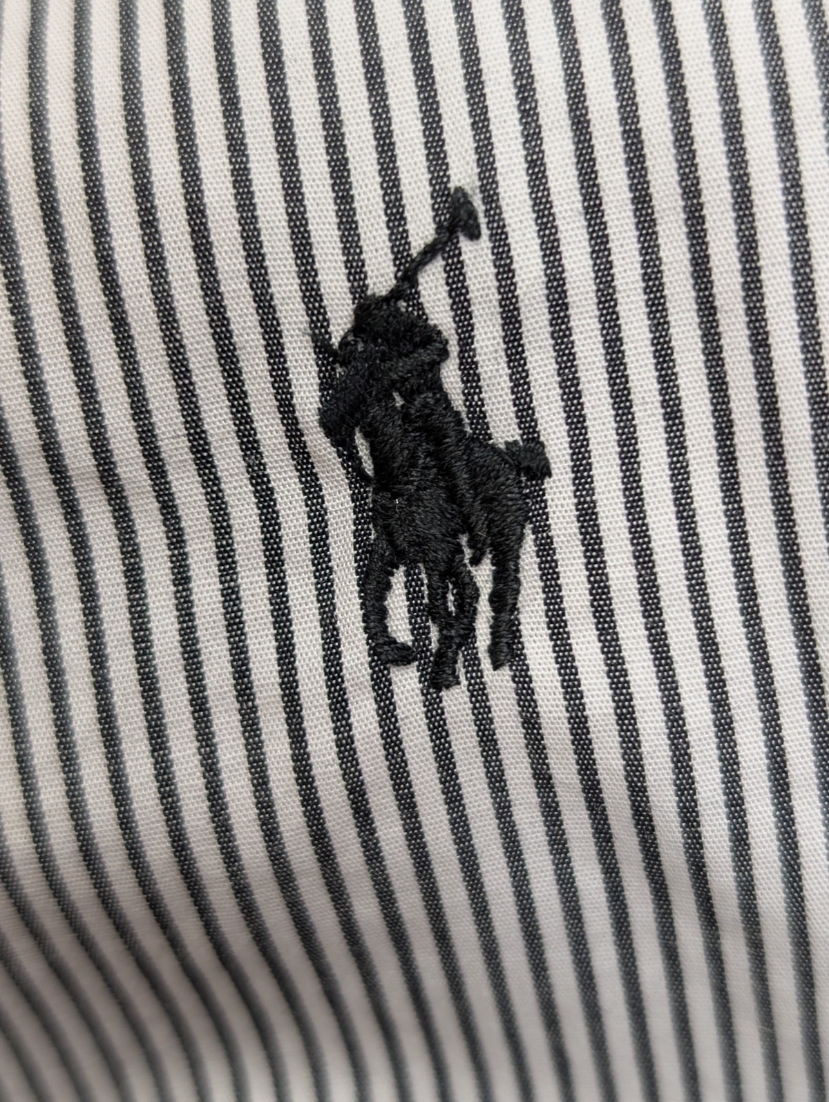 Chemise Polo Ralph Lauren Shirt S Slim Fit Stretch Rayures Noir Button Down