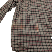 Chemise WRANGLER Flanelle T.L - Carreaux Marron Kaki Rouge 100% Coton