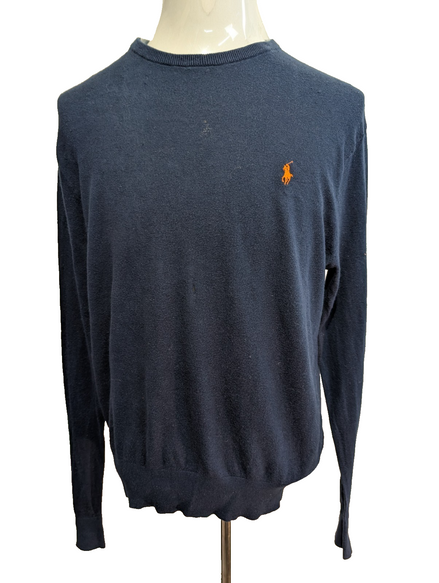 Pull Fin Polo Ralph Lauren Bleu Col Rond Taille L | 538WSR