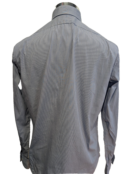 Chemise Polo Ralph Lauren Shirt M/L Regent Custom Fit Bleu Rayé Classique