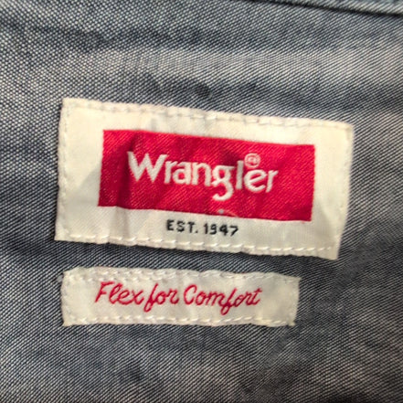Chemise Wrangler grise uni taille XL #183e