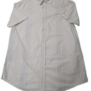 Chemise manches courtes GAP blanche rayures brodées taille M #704msch