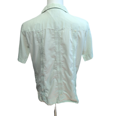 Chemise Hawaïenne Campos S.A. 40 M/L Style Cuba Panama Vert Pâle 4 Poches