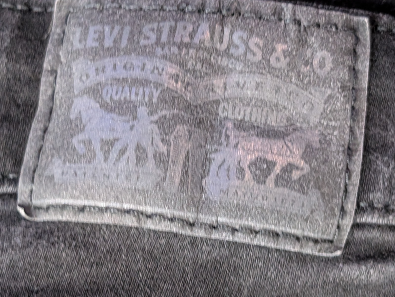 Jean Levi's 721 High Rise Skinny Stretch Noir Profond W32 L30 T42 Vintage Chic