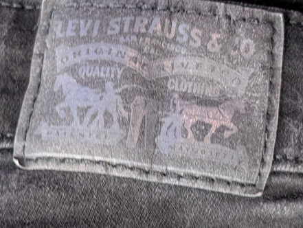 Jean Levi's 721 High Rise Skinny Stretch Noir Profond W32 L30 T42 Vintage Chic