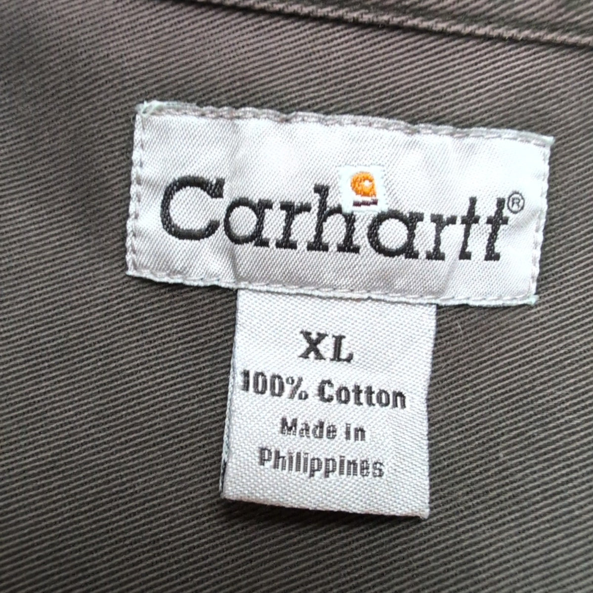Chemise Carhartt XL Vert Foncé 100% Coton 2 Poches Workwear Vintage