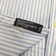 Chemise Nautica Classic Fit XL Rayures Bleu Blanc Poche Coton