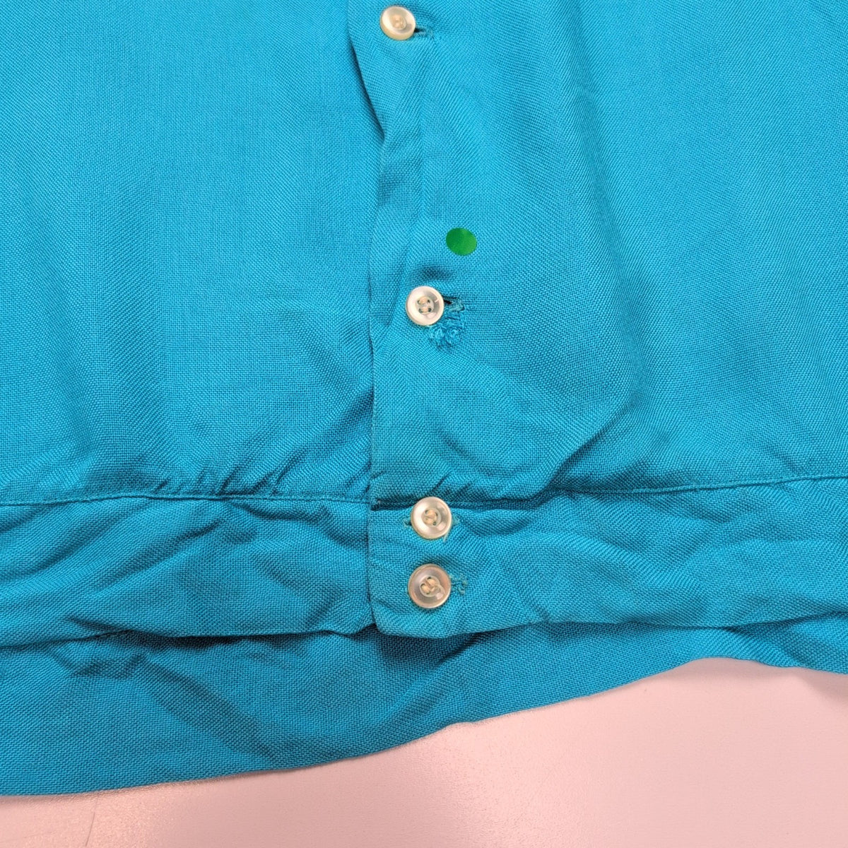 Chemise hawaïenne The Suringster L bleue brodée 100% soie manches courtes