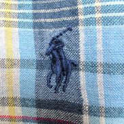 Chemise Ralph Lauren L Lin Bleu Rouge Carreaux Manches Courtes