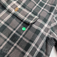 Chemise Carhartt M Flanelle Verte Grise Carreaux 100% Coton 2 Poches