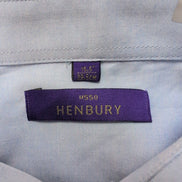 Chemise Henbury M/L 15,5 Neuve Jamais Portée Bleu Uni Coton Poche