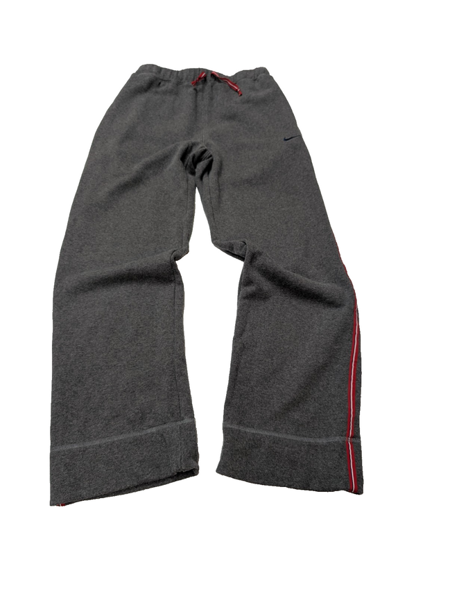 Pantalon Jogging NIKE VINTAGE Gris S (36/38) Femme Wide Leg 100% Coton Bande