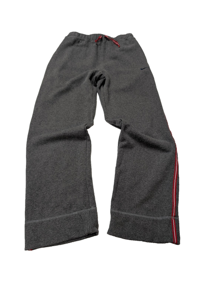 Pantalon Jogging NIKE VINTAGE Gris S (36/38) Femme Wide Leg 100% Coton Bande