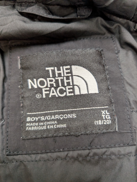 The North Face Doudoune Capuche Noire Plumes Junior XL Hiver