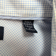 Chemise Tommy Hilfiger bleue petits carreaux manches longues XL XXL