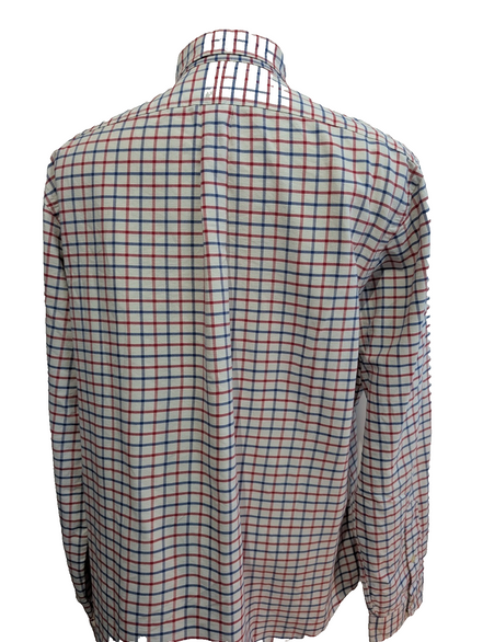 Chemise Ralph Lauren Homme XL Carreau Rouge Bleu Blanc Oxford Classique Boutonné