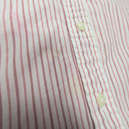 Chemise L.L. Bean blanche à rayures rouges taille L #137e