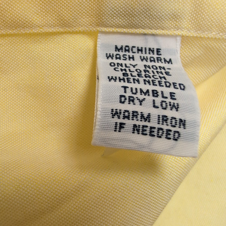 Chemise Ralph Lauren Classic Fit L XL Jaune Logo Premium Marron manches longues