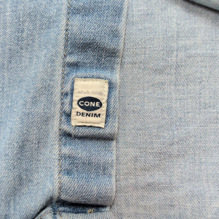 Chemise Westen Levi's Vintage Denim Bleu Clair Boutons Pressions Nacrés T. XXL