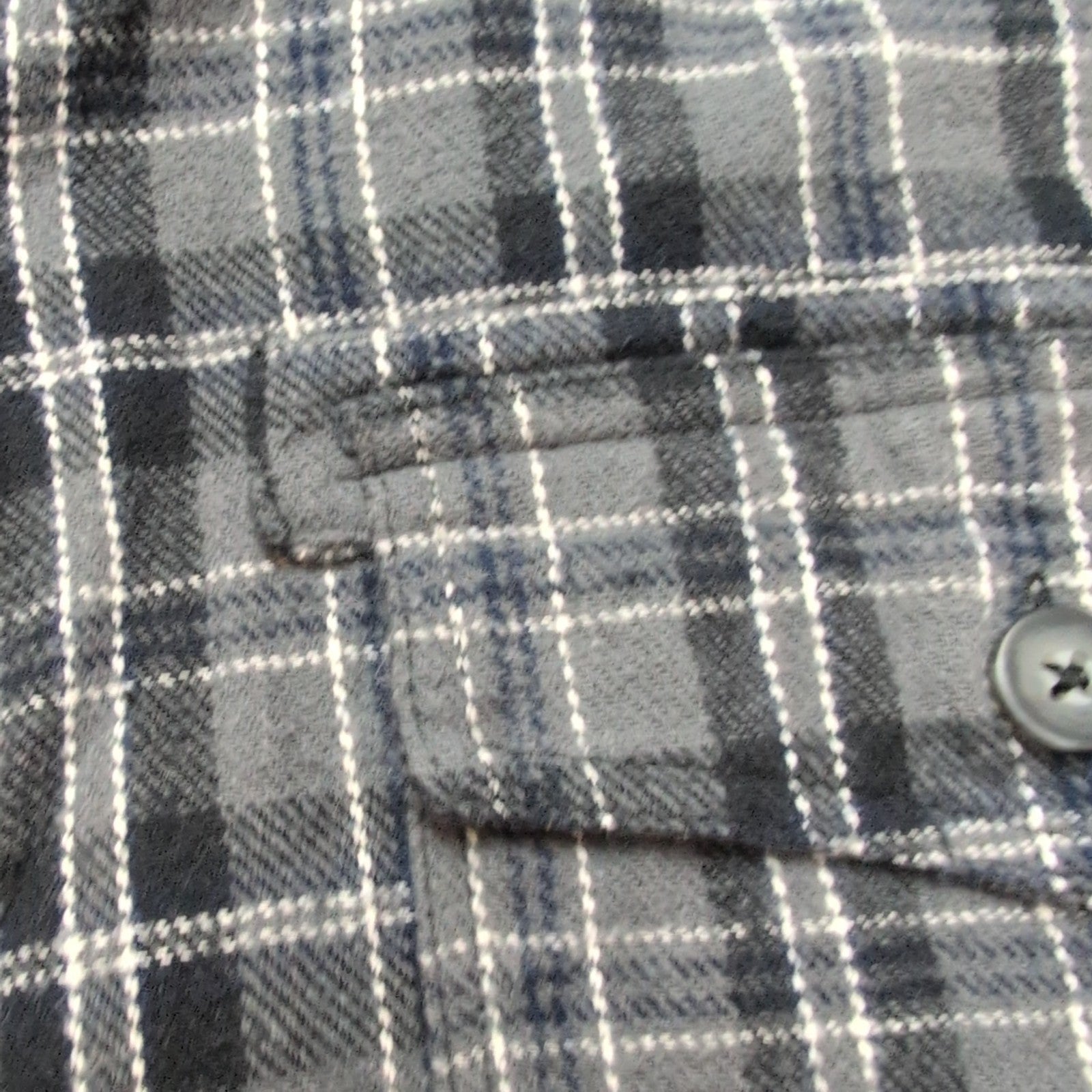 Surchemise Levi's Vintage Flanelle Carreaux Gris / Noir Doublée Sherpa Taille XL