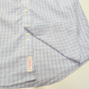 Chemise Brooks Brothers 346 M/L Bleu Carreaux Regular Fit 100% Coton