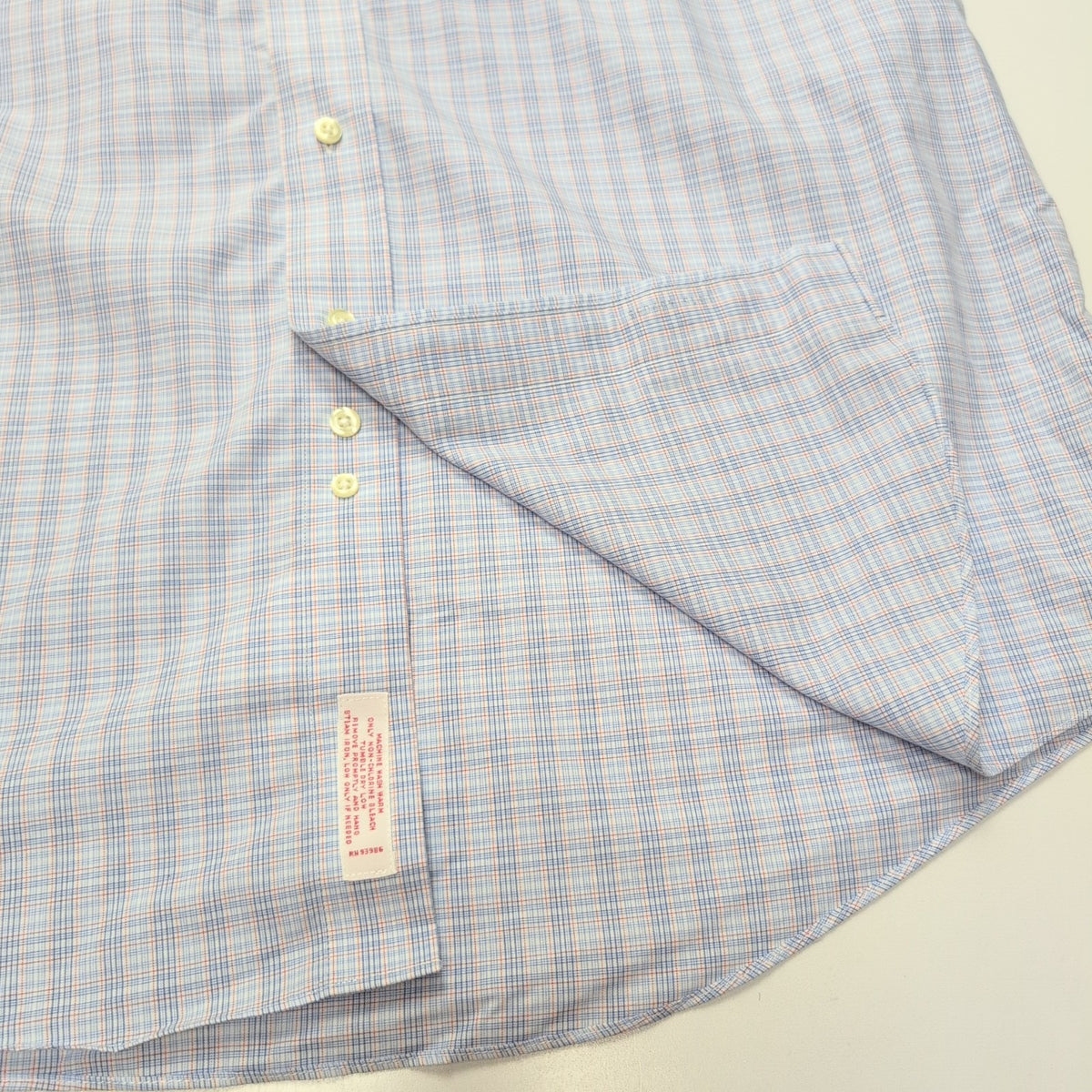 Chemise Brooks Brothers 346 M/L Bleu Carreaux Regular Fit 100% Coton